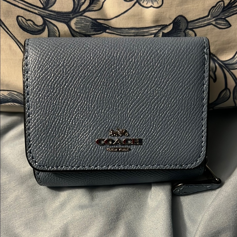 Coach Blue Leather Wallet